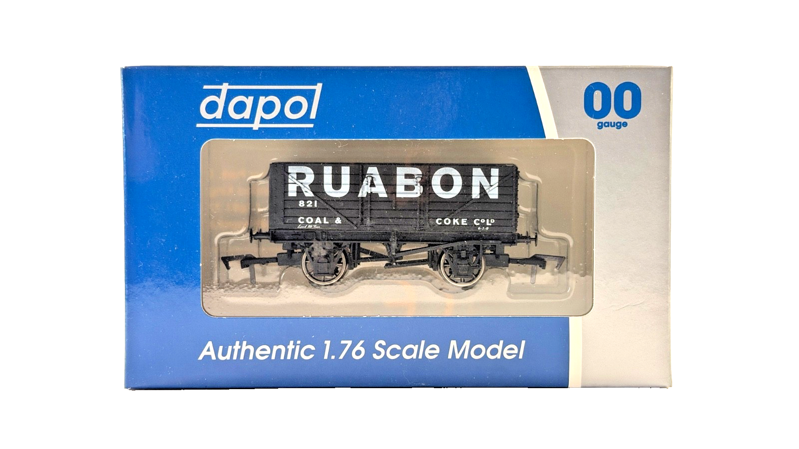 DAPOL 00 GAUGE - RUABON COAL & COKE COMPANY PLANK WAGON 821 (LIMITED EDITION)