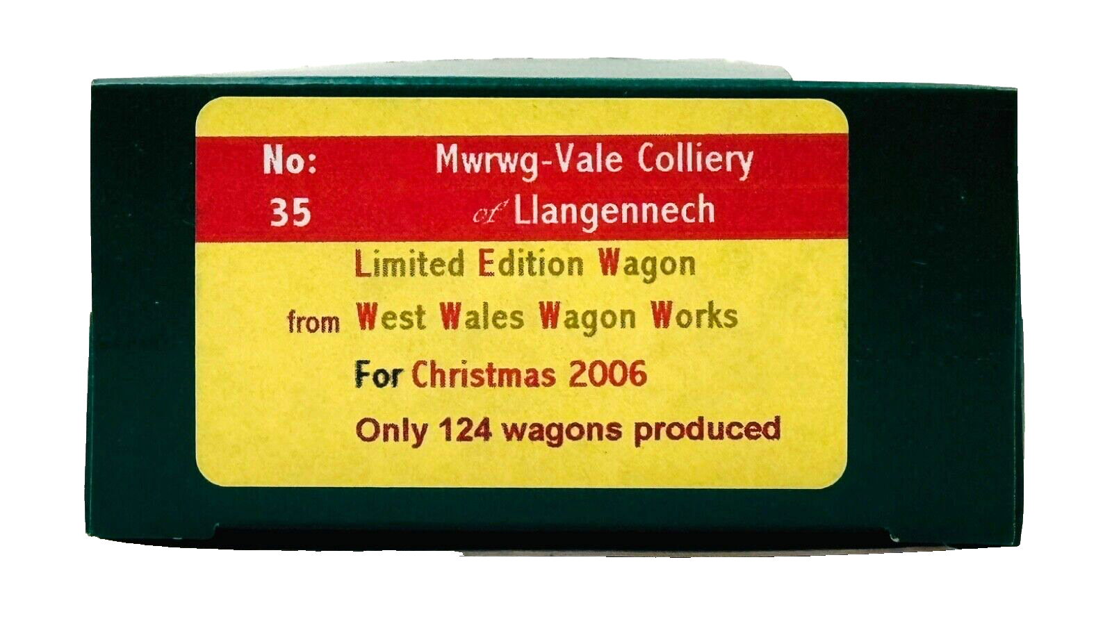 DAPOL 00 GAUGE - MWRWG-VALE COLLIERIES LLANGENNECH NO.26 (LIMITED EDITION)