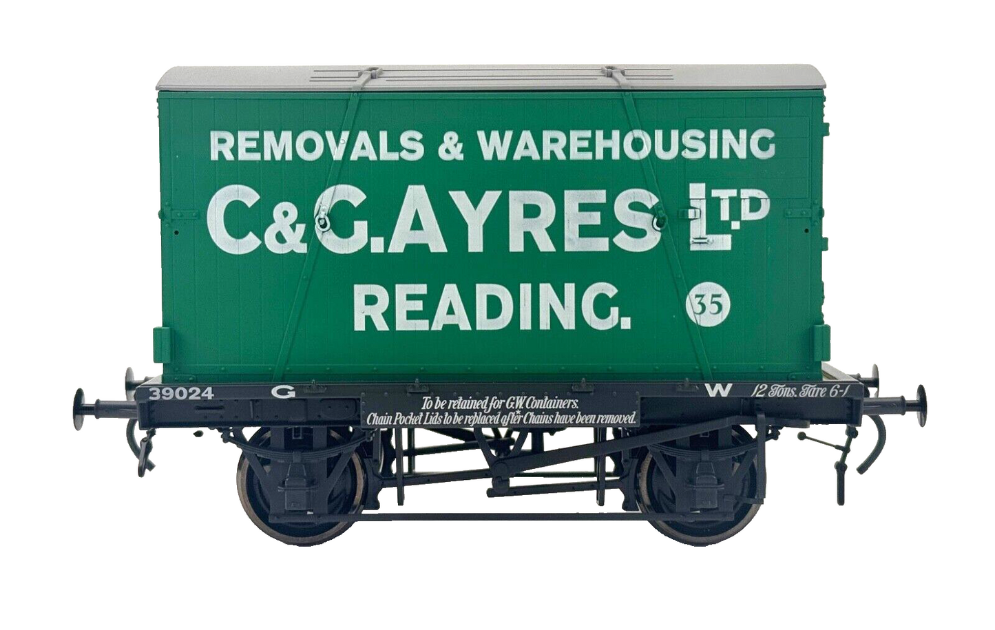 DAPOL O GAUGE - 7F-037-012 - C&G AYRES CONTAINER 1 DOOR GWR CONFLAT - BOXED