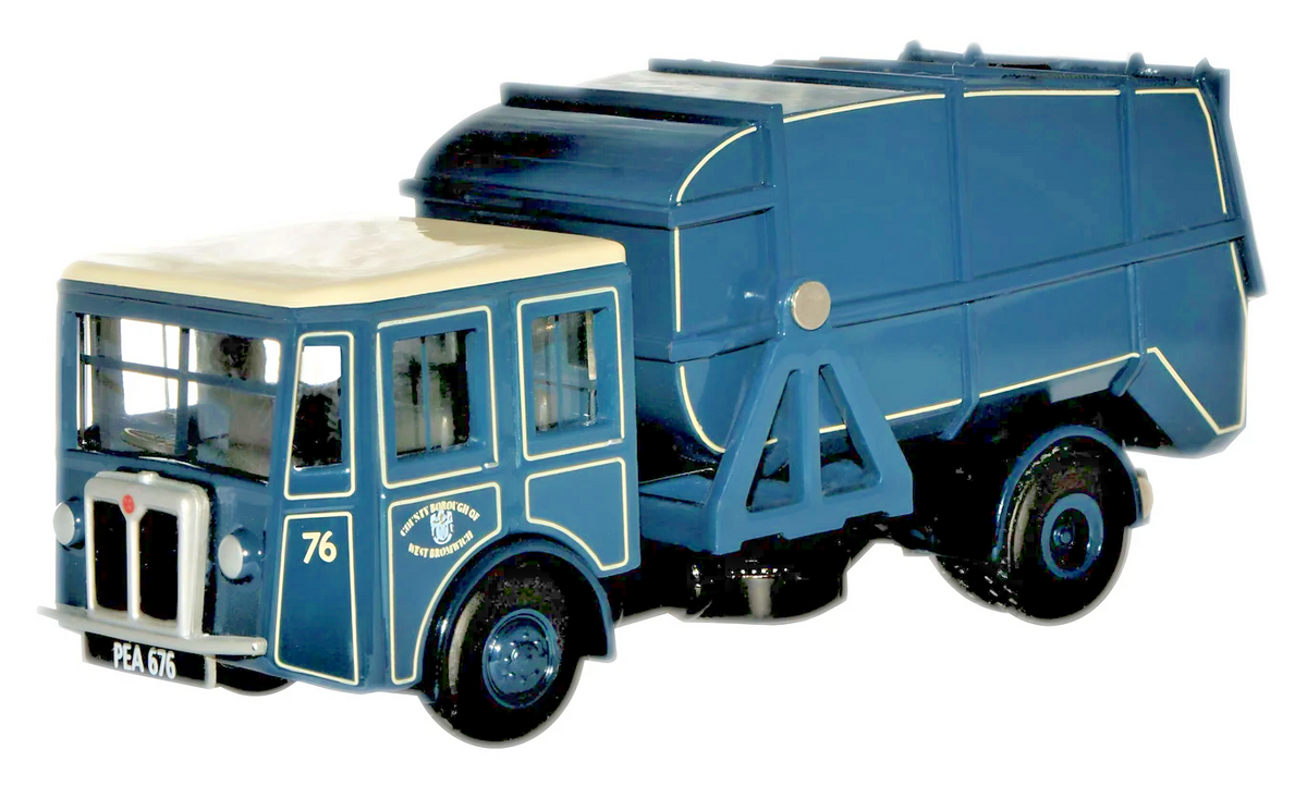 OXFORD DIECAST 1/76 SCALE - 76SD002 - WEST BROMWICH COUNTY BOROUGH DUSTCART NEW