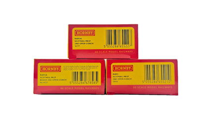 HORNBY OO GAUGE - R4892A/R4893/R4893A - SCOTRAIL MK2F 2ND COACHES X 3 BOXED