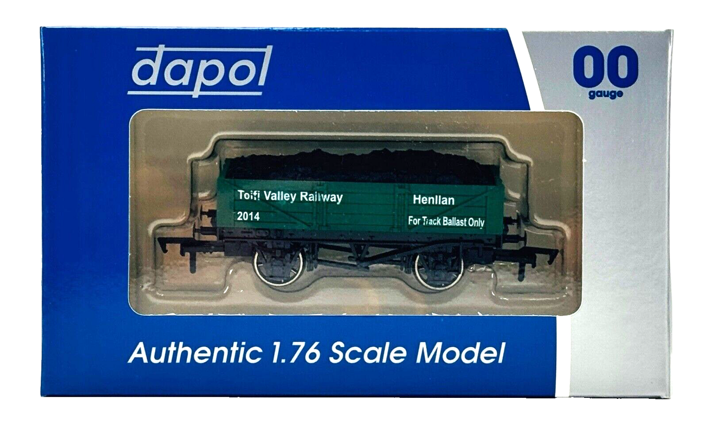 DAPOL 00 GAUGE - TEIFI VALLEY RAILWAY BALLAST WAGON GREEN (P) (LIMITED EDITION)