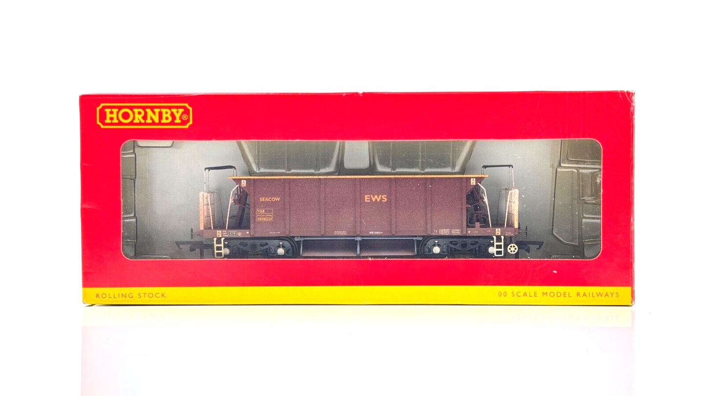 HORNBY 00 GAUGE - R6286B - EWS YGB SEACOW HOPPER WAGON WEATHERED - BOXED