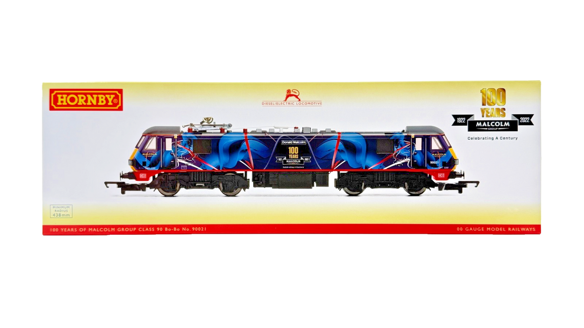 HORNBY OO GAUGE - R30230 - CLASS 90 BO-BO MALCOLM GROUP 90021 (CLUB EXCLUSIVE)