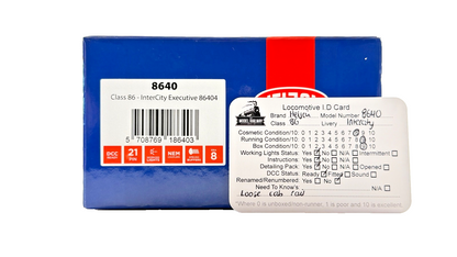 HELJAN OO GAUGE - 8640 - CLASS 86 LOCOMOTIVE INTERCITY EXECUTIVE 86404 BOXED