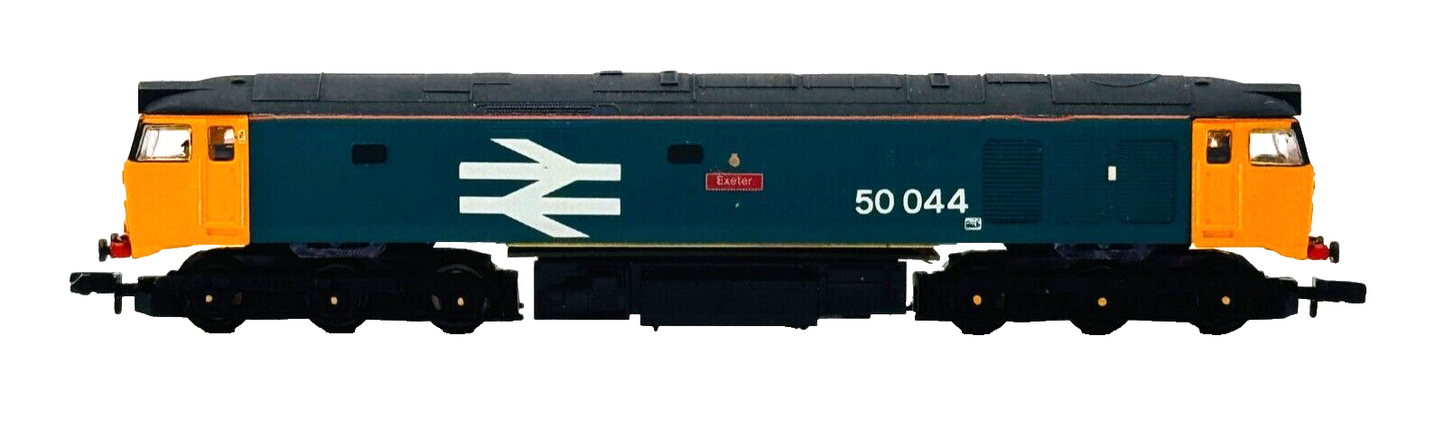 CJM/GRAHAM FARISH N GAUGE - CLASS 50 DIESEL 50044 LARGE LOGO 'EXETER' BOXED