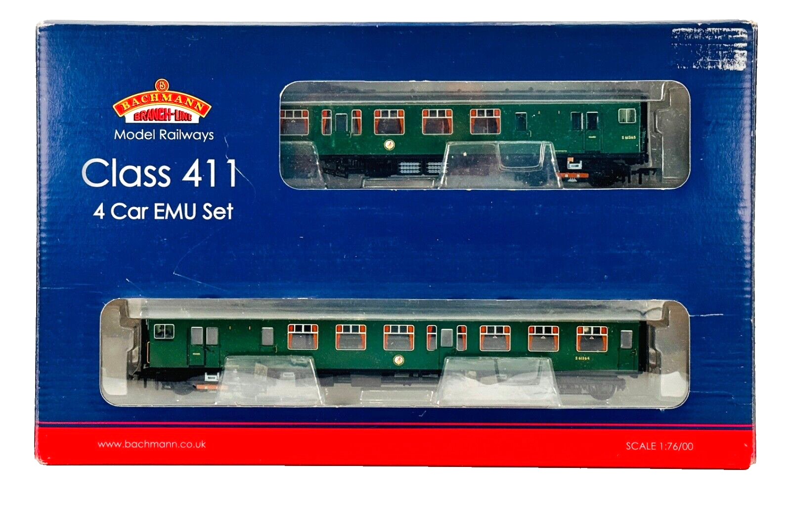 BACHMANN 00 GAUGE - 31-425A - 4CEP EMU 7141 LATE SR MULTIPLE UNIT GREEN - DCC