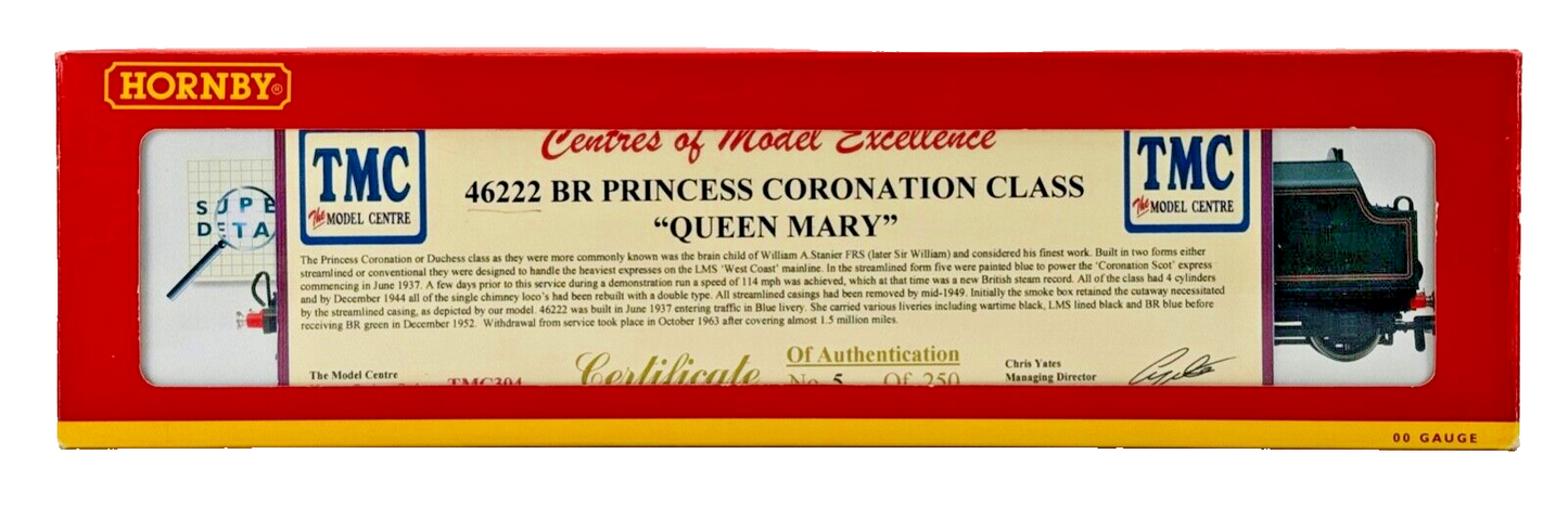 HORNBY 00 GAUGE - TMC304 - BR PRINCESS CORONATION 46222 'QUEEN MARY' - RENAMED