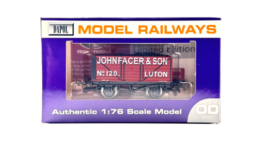 DAPOL 00 GAUGE - JOHN FACER & SON LUTON PLANK WAGON NO.120 (LIMITED EDITION)