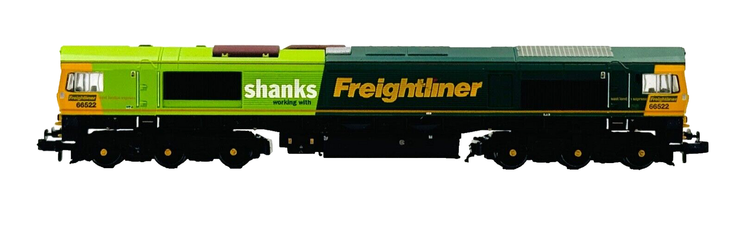 GRAHAM FARISH N GAUGE - 371-378 - CLASS 66 DIESEL 66522 FREIGHTLINER SHANKS