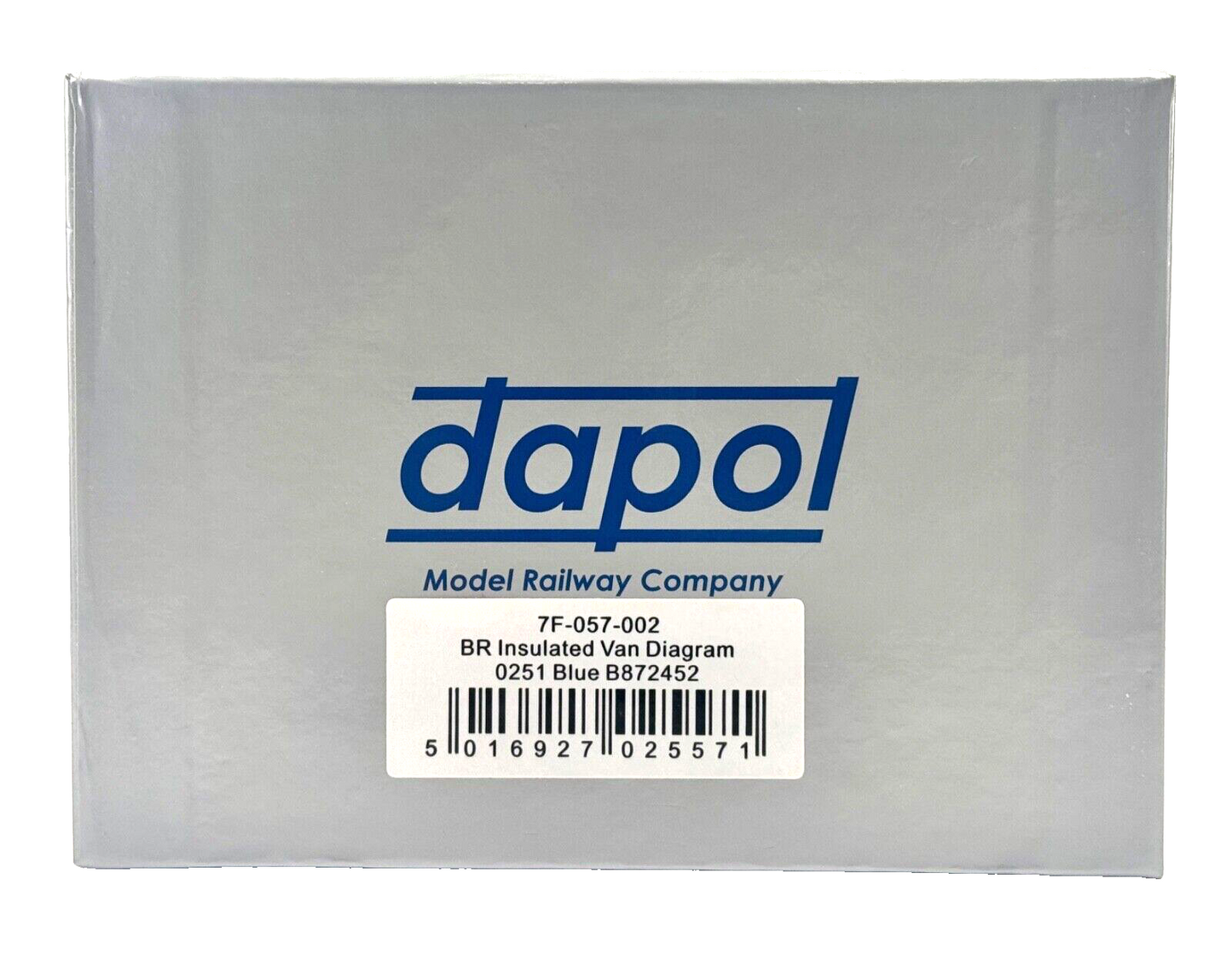 DAPOL O GAUGE - 7F-057-002 - BR INSULATED VAN BLUE WAGON B872452 - BOXED