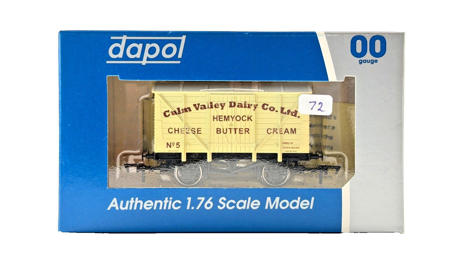 DAPOL 00 GAUGE - CULM VALLEY DAIRY HEMYOCK CHEESE BUTTER CREAM (LIMITED EDITION)