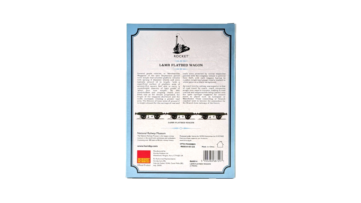 HORNBY OO GAUGE - R60014 - L&MR FLATBED WAGON (3 PACK) BOXED