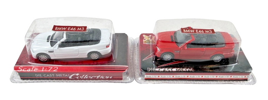 YATMING LIKE CARARAMA 1/72 SCALE - BMW E46 M3 CABRIOLET VEHICLES X 2 - SEALED