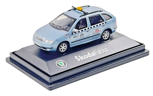 ABREX 1/72 SCALE - SKODA FABIA LIGHT BLUE ESTATE TAXI - BOXED