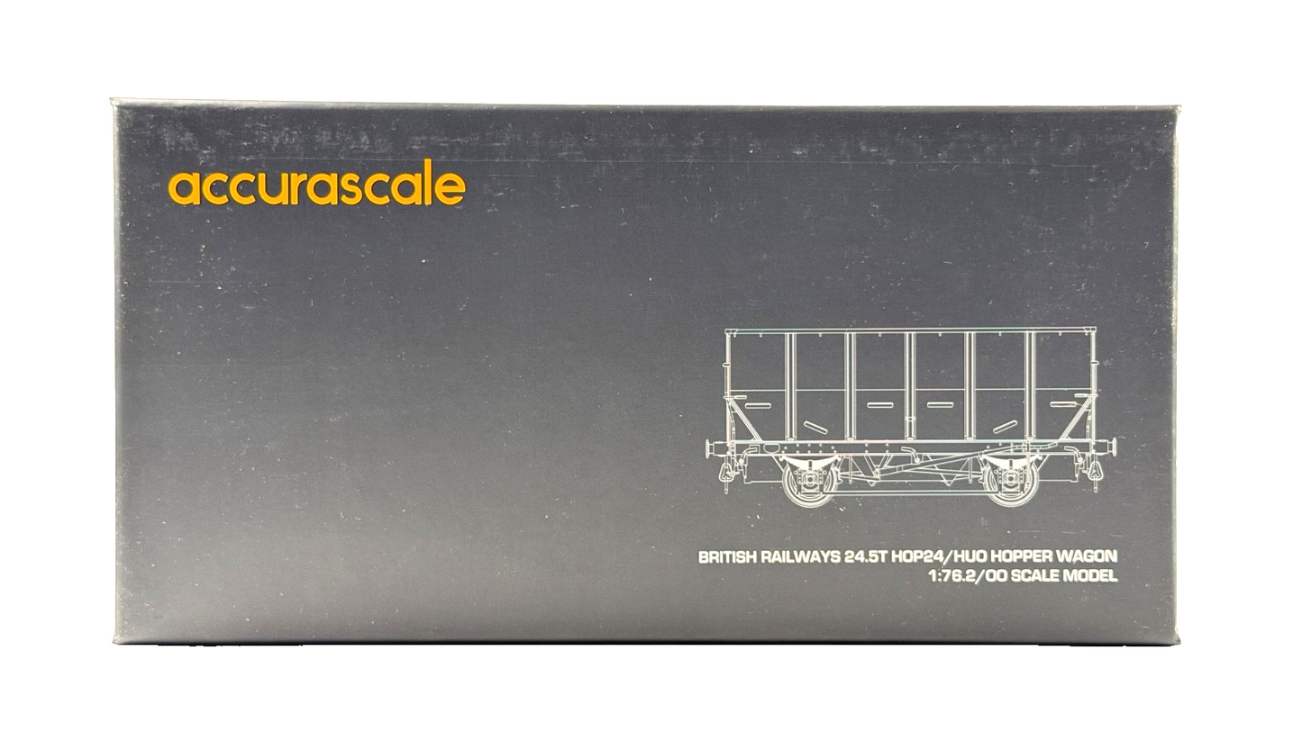 ACCURASCALE OO GAUGE - ACC1015-HUO-I - BR 24.5T HOP/HUO COAL HOPPER BR GREY TOPS