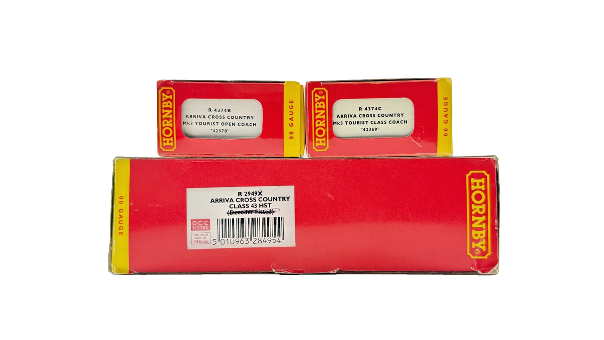 HORNBY OO GAUGE - R2949 - ARRIVA CROSS COUNTRY CLASS 43 HST & COACHES DCC SOUND