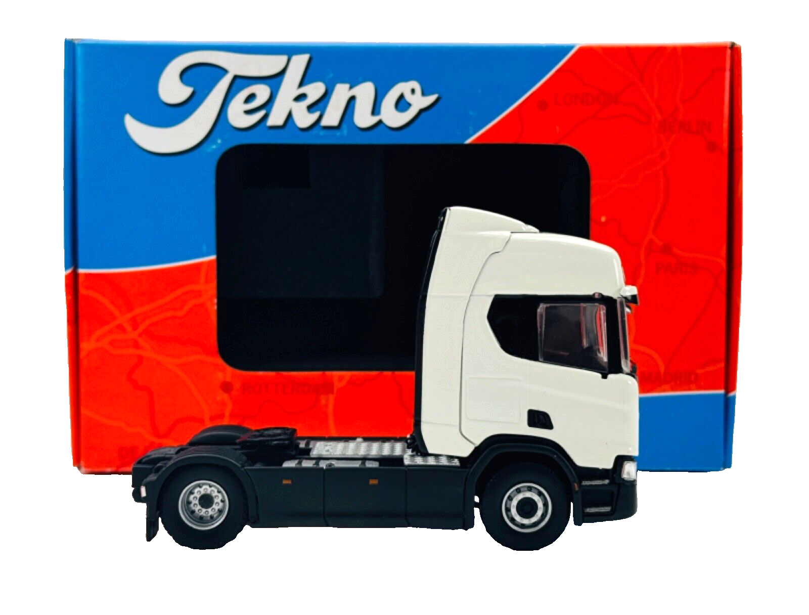 TEKNO 1/50 SCALE - 70941 - SCANIA R HIGHLINE 4X2 WHITE TRACTOR CAB UNIT BOXED