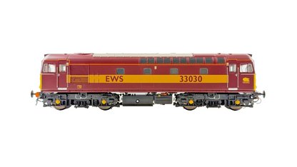 HELJAN OO GAUGE - 3456 - CLASS 33 DIESEL 33030 EWS RED / GOLD LIVERY BOXED