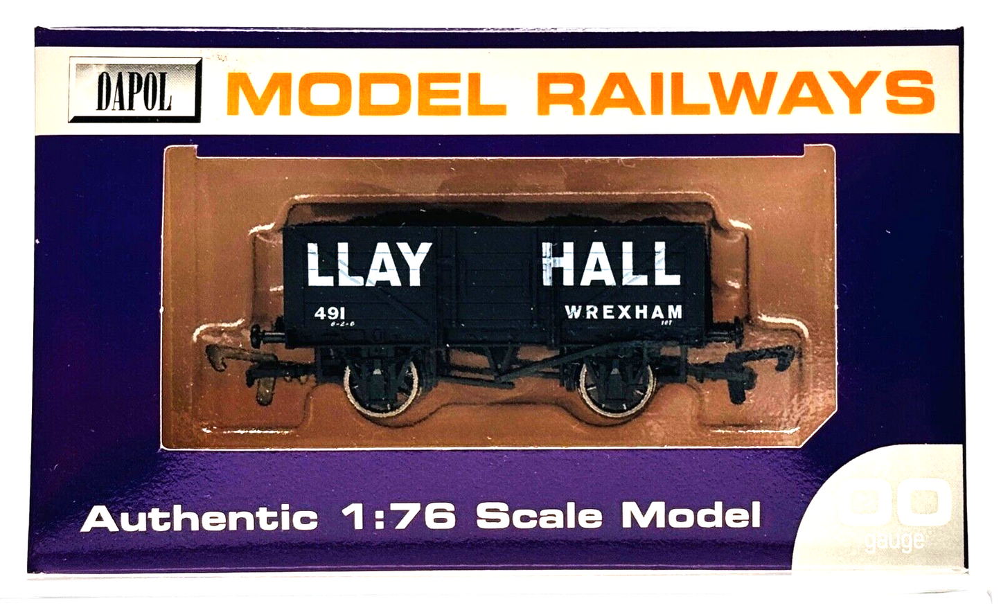 DAPOL 00 GAUGE - LLAY HALL WREXHAM PLANK WAGON NO.491 (LIMITED EDITION)