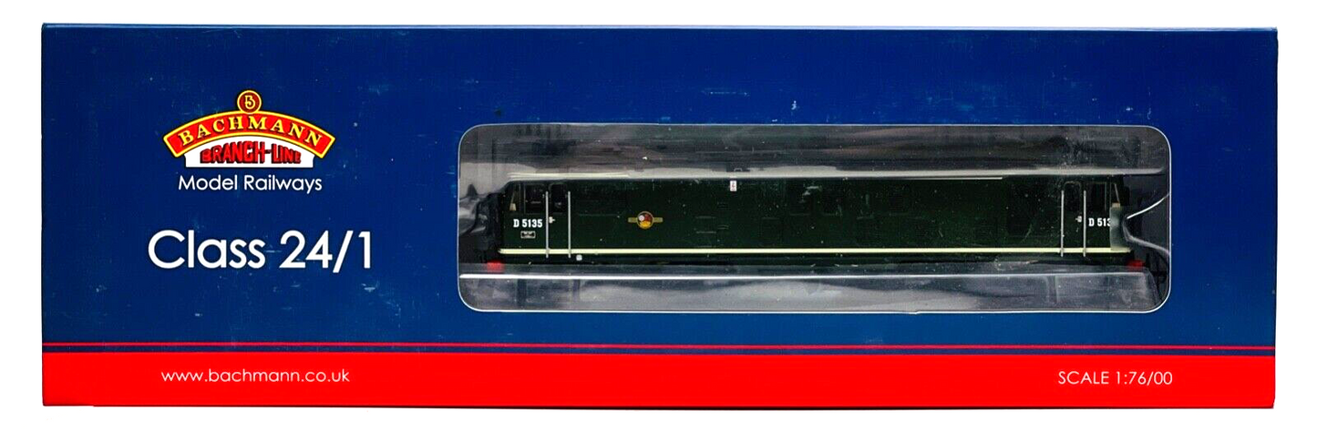 BACHMANN 00 GAUGE - 32-440 - CLASS 24/1 DIESEL D5135 BR GREEN - BOXED