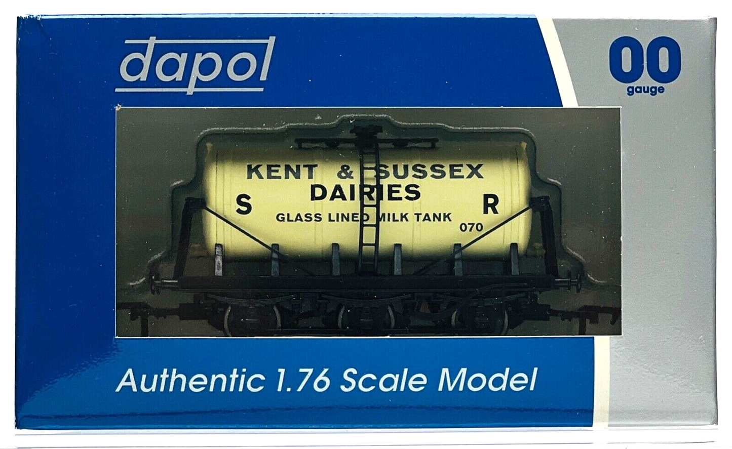 DAPOL 00 GAUGE - 'KENT & SUSSEX DAIRIES' MILK TANKER 070 (P) (LIMITED EDITION)