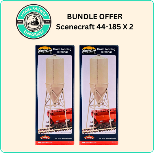 BACHMANN 00 GAUGE SCENECRAFT - 44-185 - GRAIN LOADING TERMINAL - NEW BOXED X 2