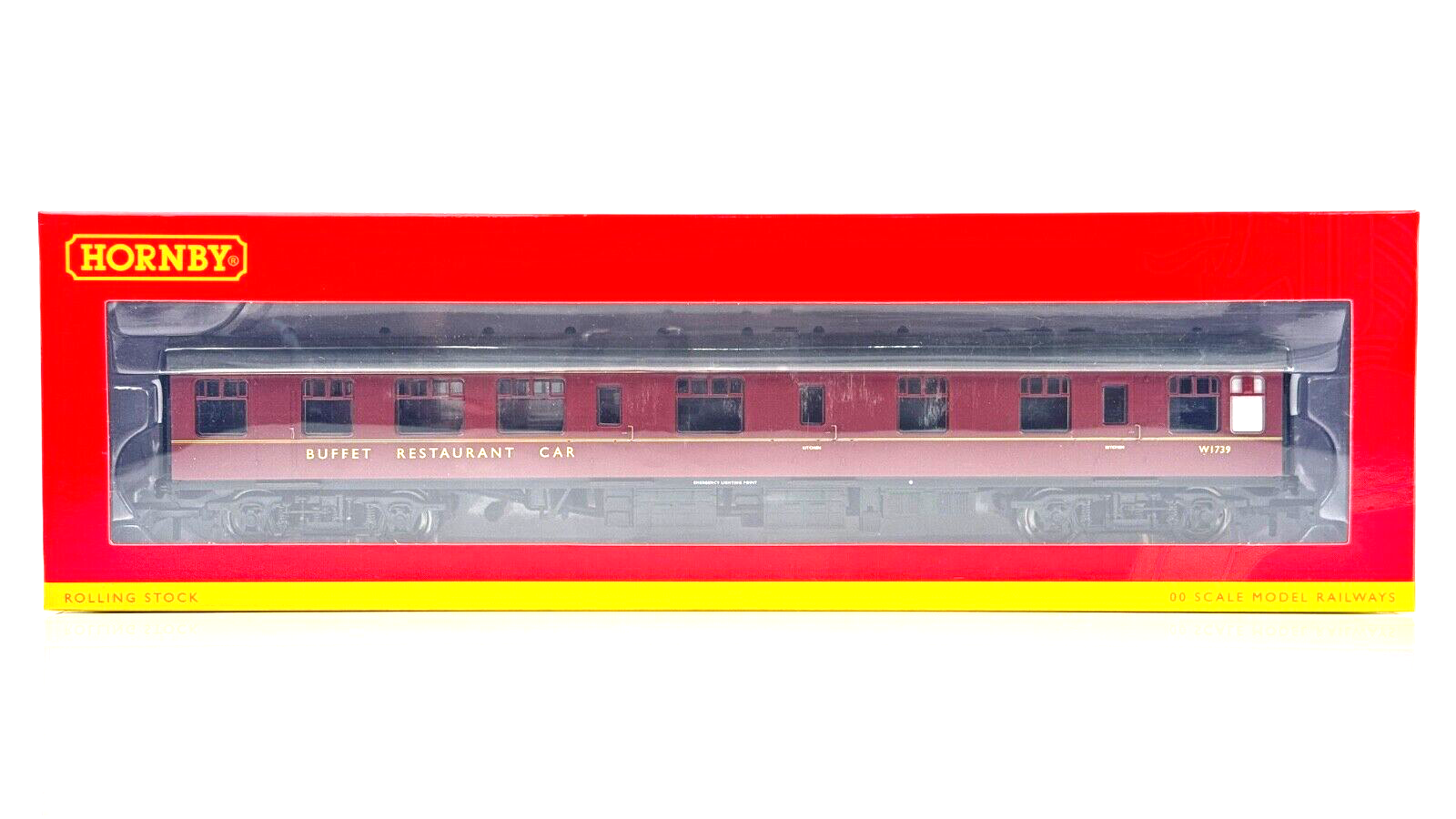 HORNBY 00 GAUGE - R4971 - BR MAROON MK1 RESTAURANT BUFFET COACH NO.W1739 - BOXED