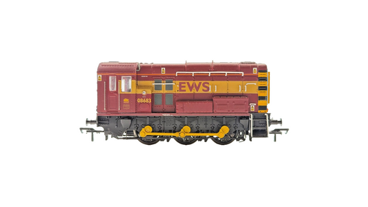 BACHMANN OO GAUGE - 32-108 - CLASS 08 DIESEL SHUNTER 08683 EWS MAROON & GOLD