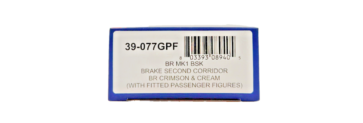 BACHMANN OO GAUGE - 39-077GPF - BR MK1 BSK BRAKE SECOND CRIMSON CREAM PASSENGERS