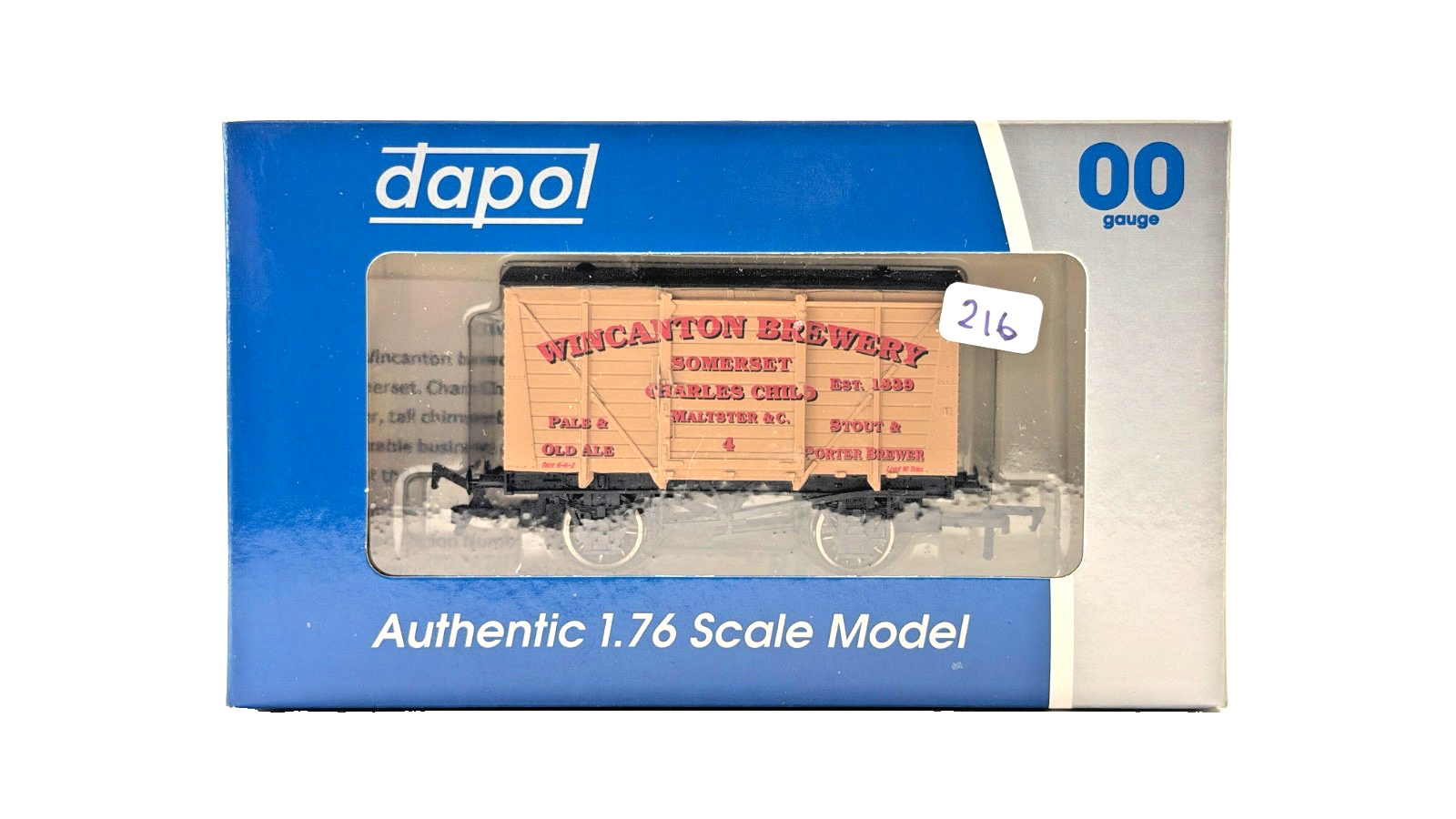 DAPOL 00 GAUGE - WINCANTON BREWERY SOMERSET PALE ALE VENT VAN (LIMITED EDITION)