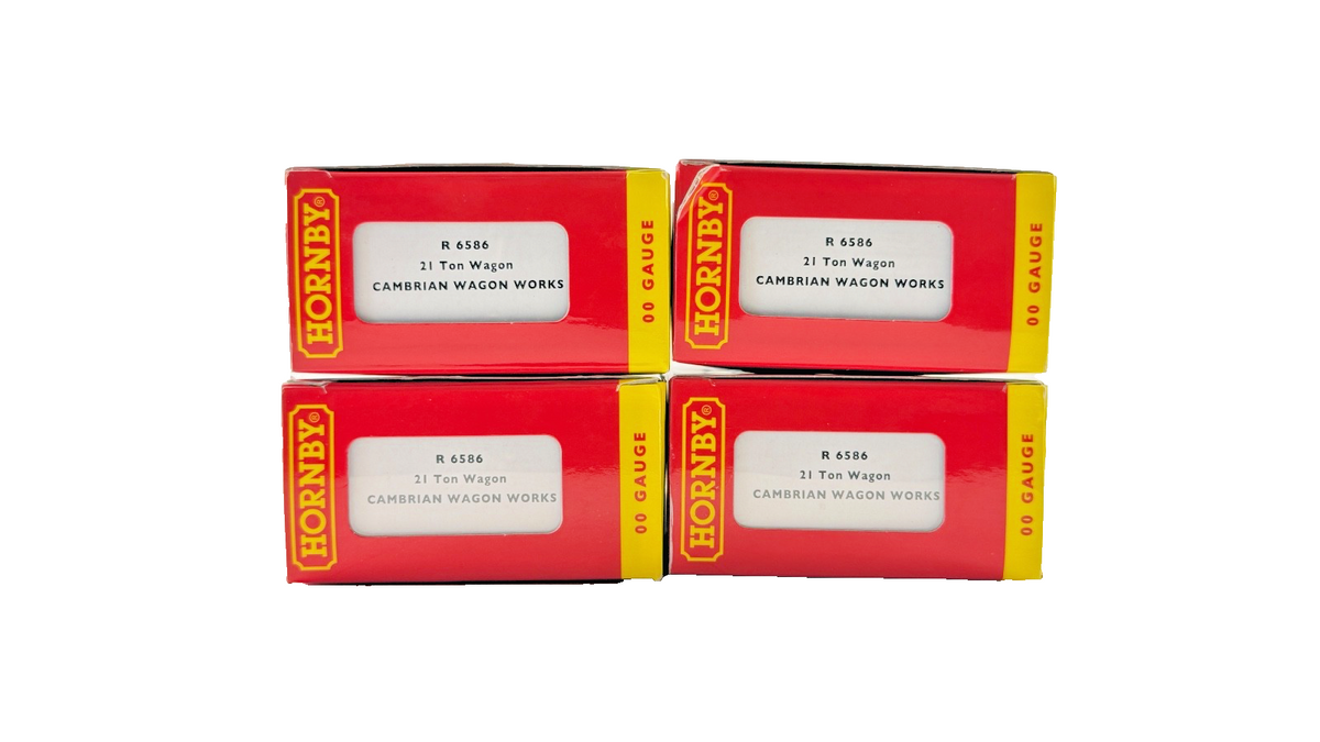 HORNBY OO GAUGE - R6586 - 21 TON WAGON CAMBRIAN WAGON WORKS CARDIFF X 4