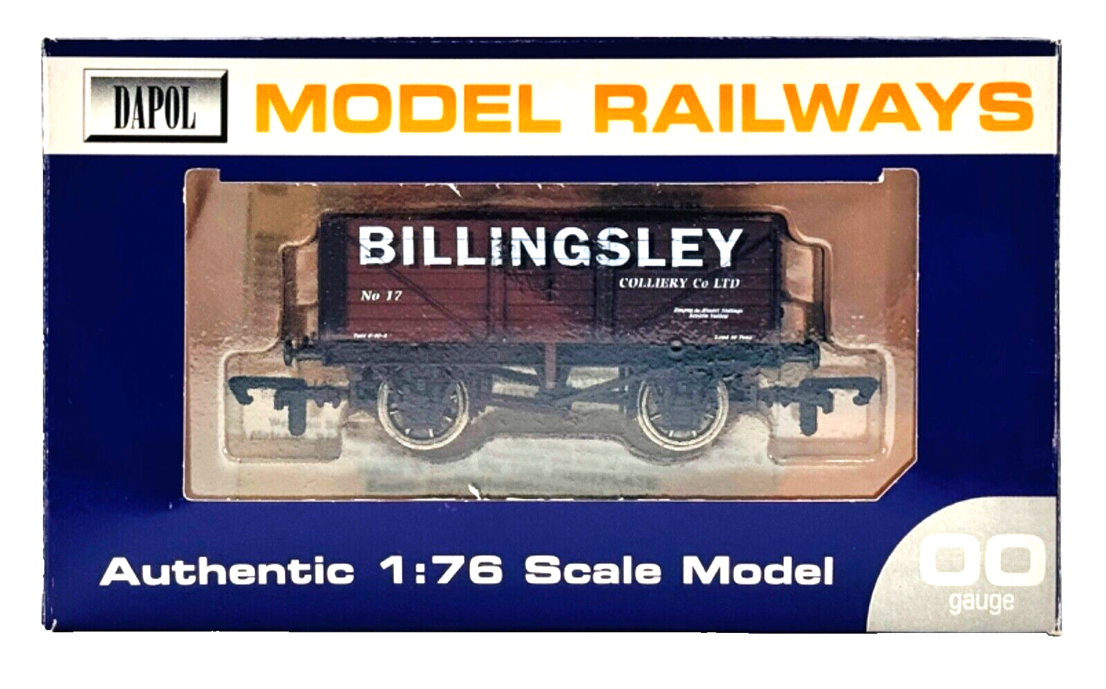 DAPOL 00 GAUGE - BILLINGSLEY COLLIERY PLANK WAGON NO.17 (LIMITED EDITION)