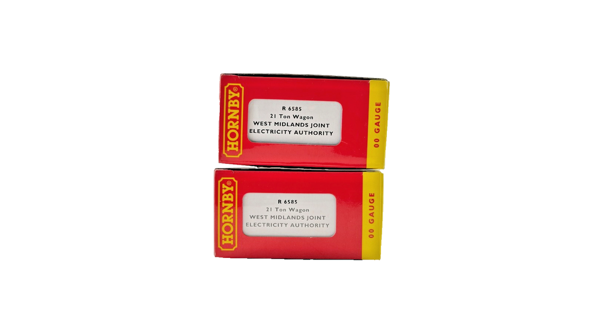 HORNBY OO GAUGE - R6585 - 21 TON WAGON WEST MIDLANDS ELECTRICITY AUTHORITY X 2