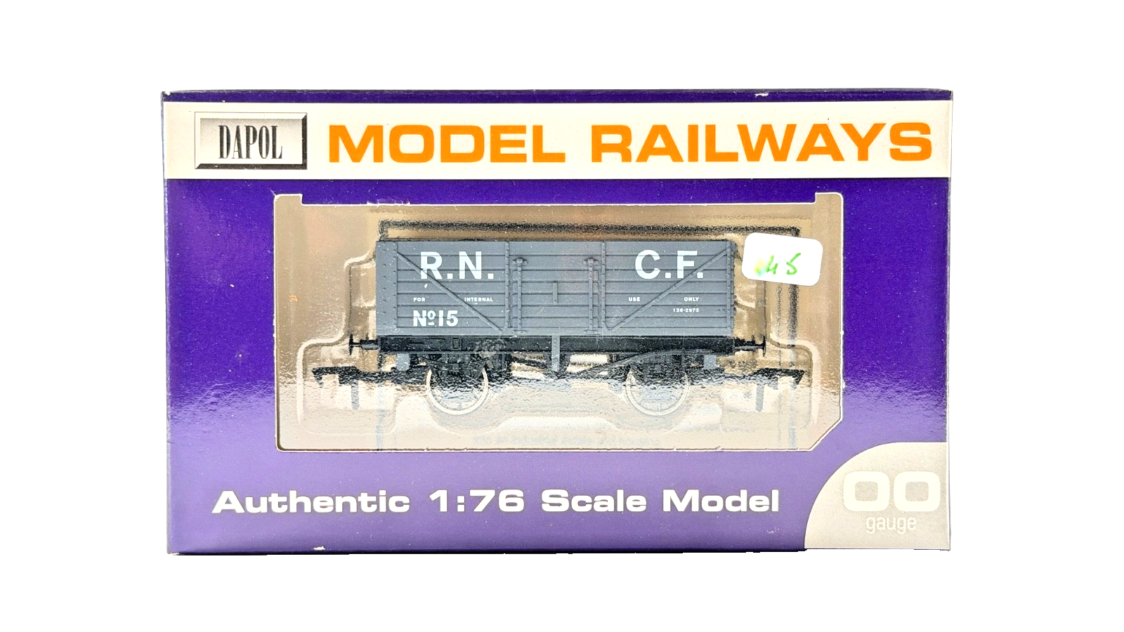 DAPOL 00 GAUGE - ROYAL NAVAL CORDITE FACTORY PLANK WAGON NO.15 (LIMITED EDITION)
