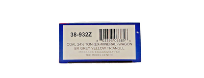 BACHMANN OO GAUGE - 38-932Z - COAL 24.5 TON (EX MINERAL WAGON) BR GREY FOR TMC
