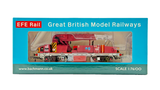 EFE RAIL OO GAUGE - E87049 - PLASSER 12T YOB CRANE JARVIS FASTLINE RED MAROON