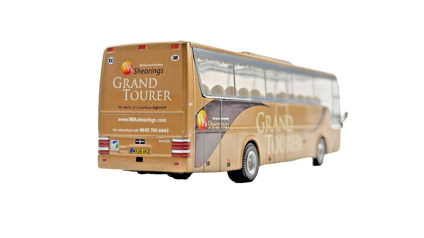 CORGI 1/76 SCALE - VAN HOOL ALIZEE WALLACE ARNOLD SHEARINGS GRAND TOURER UNBOXED