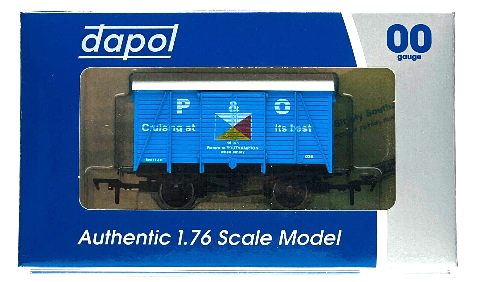 DAPOL 00 GAUGE - P&O 'CRUISING AT ITS BEST' VENT VAN 026 (SIMPLY SOUTHERN)