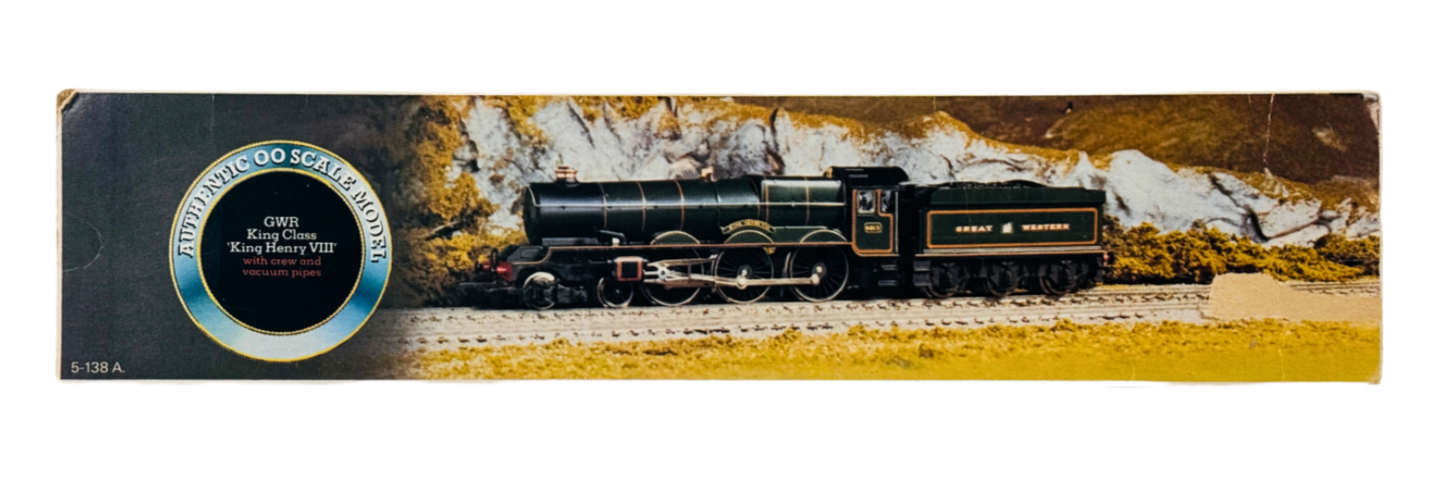 HORNBY 00 GAUGE - GWR GREEN 4-6-0 'KING HENRY VIII' LOCOMOTIVE 6013 PART BOXED