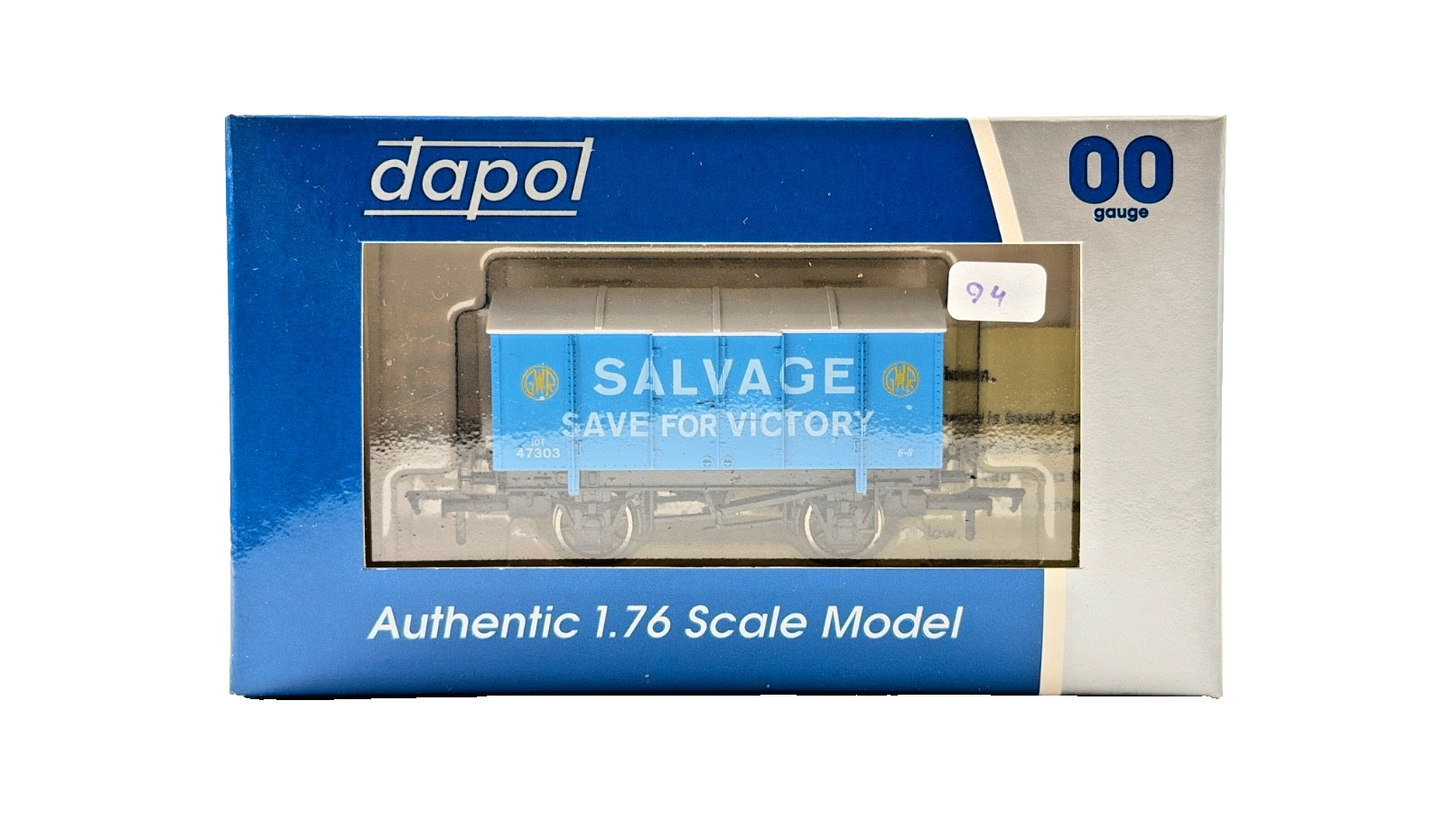 DAPOL 00 GAUGE - SALVAGE SAVE FOR VICTORY GWR 10T WAGON 47303 (LIMITED EDITION)