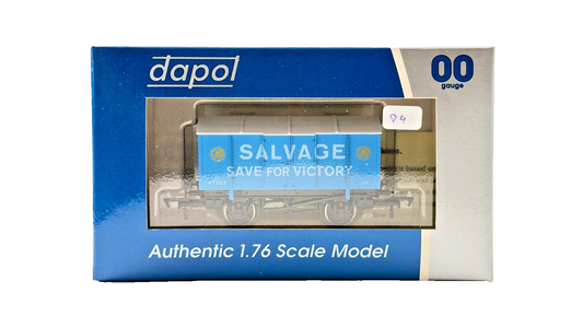 DAPOL 00 GAUGE - SALVAGE SAVE FOR VICTORY GWR 10T WAGON 47303 (LIMITED EDITION)