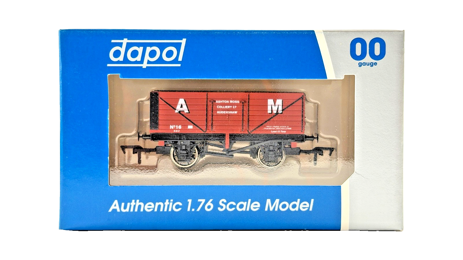 DAPOL 00 GAUGE - ASHTON MOSS COLLIERY AUDENSHAW PLANK WAGON 16 (LIMITED EDITION)