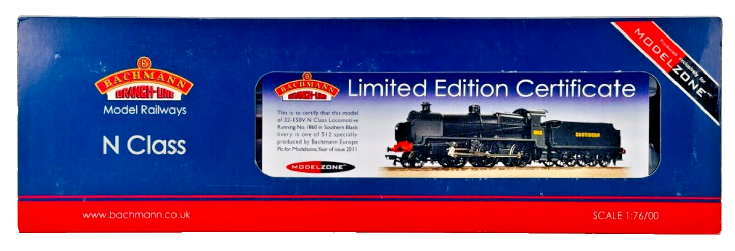 BACHMANN 00 GAUGE - 32-150V - N CLASS 1860 SOUTHERN BLACK MODELZONE EXCLUSIVE