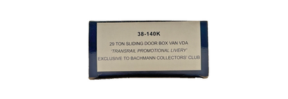 BACHMANN OO GAUGE - 38-140K - 29 TON SLIDING DOOR BOX VAN TRANSRAIL PROMO LIVERY