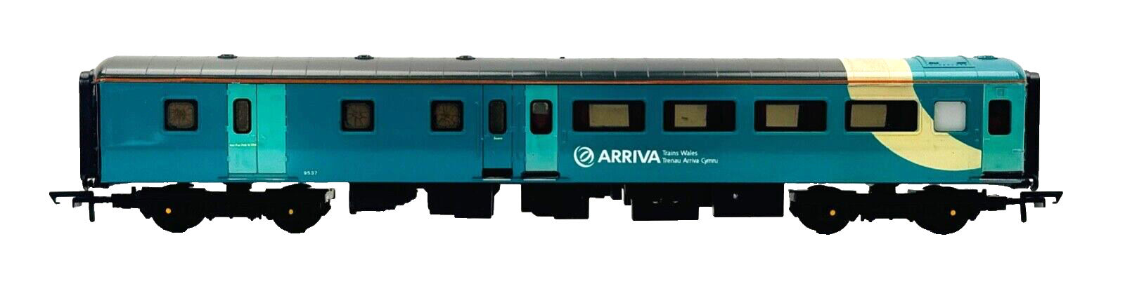 AIRFIX 00 GAUGE - ARRIVA TRAINS WALES MK2 PASSENGER COACH 9537 (REFINISHED)