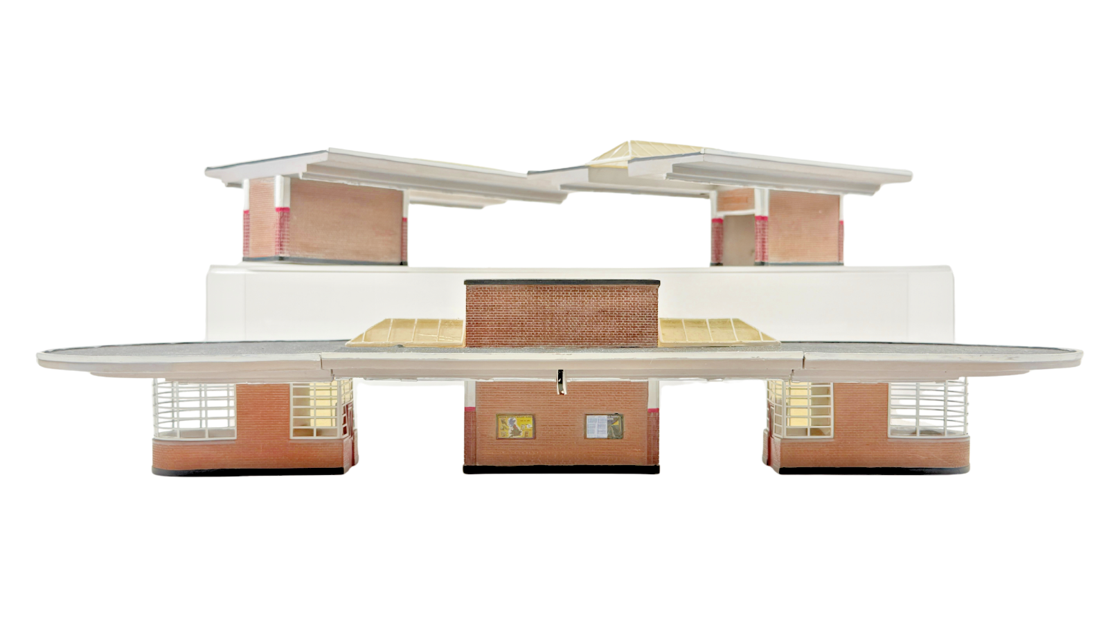 BACHMANN SCENECRAFT OO GAUGE - 5 PART ART DECO STATION BUILDING SET - UNBOXED #1