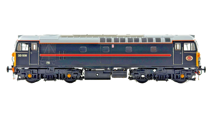 HELJAN OO GAUGE - 3350 - CLASS 33 DIESEL 33108 FRAGONSET BLACK (WITH HEADLIGHTS)