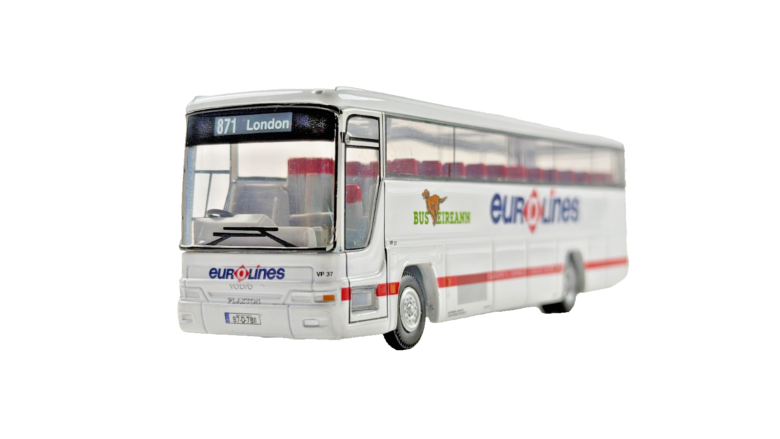 CORGI 1/76 SCALE - PLAXTON PREMIERE EUROLINES BUS EIREANN LONDON COACH UNBOXED
