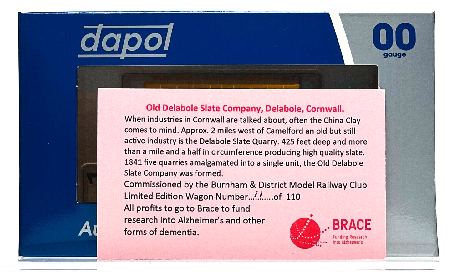 DAPOL 00 GAUGE - OLD DELABOLE SLATE COMPANY CORNWALL HOPPER (BURNHAM LIMITED ED)